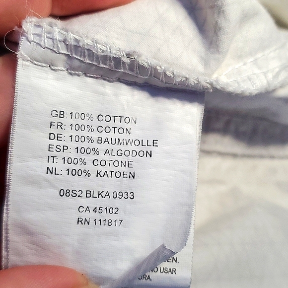 Bench Lightweight Cotton Windbreaker w/ Hidden Hood. White w/ Grey Geo Pattern. - Picture 11 of 14